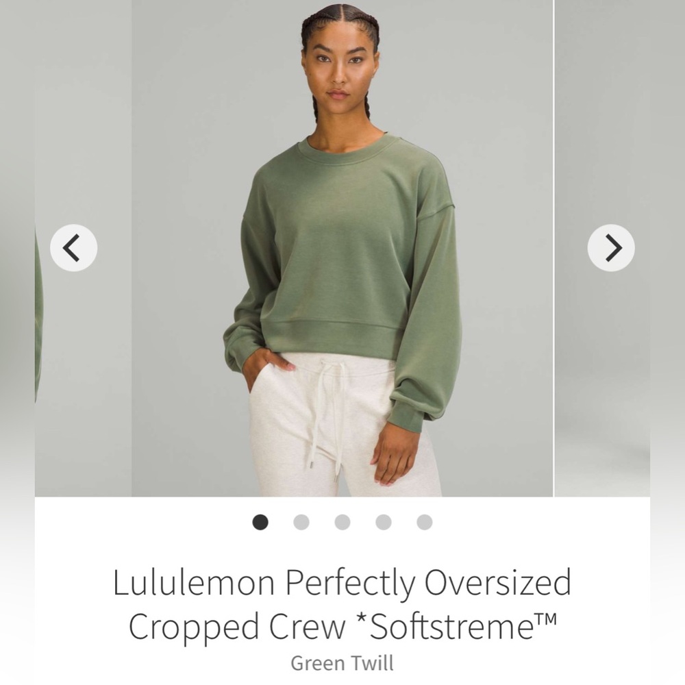 Lululemon Athletica Softstreme Green Crew Sweater
